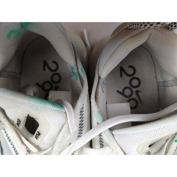 Nike Air Womens 2090 9.5 Triple White Paint Spatter Running Mesh Sneakers Shoes - Picture 9 of 13